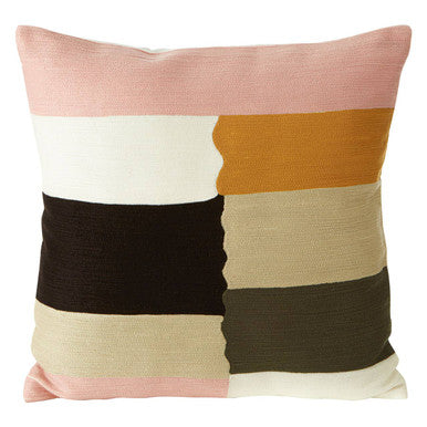 Patch Design Cushion with Colour Block Panels