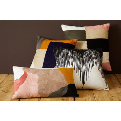 Patch Design Cushion with Colour Block Panels