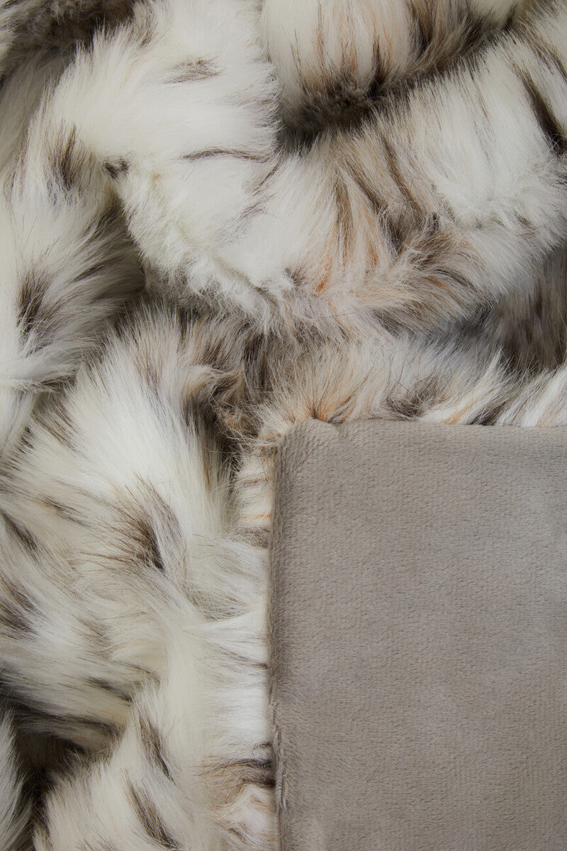 Bosie Lamina Animal Print Fur Throw