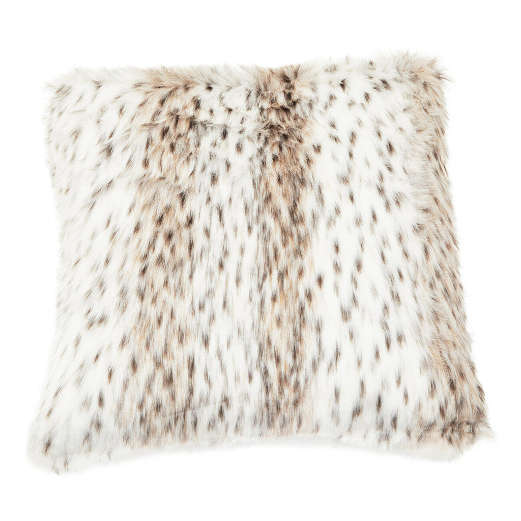 Animal Print Square Fur Cushion