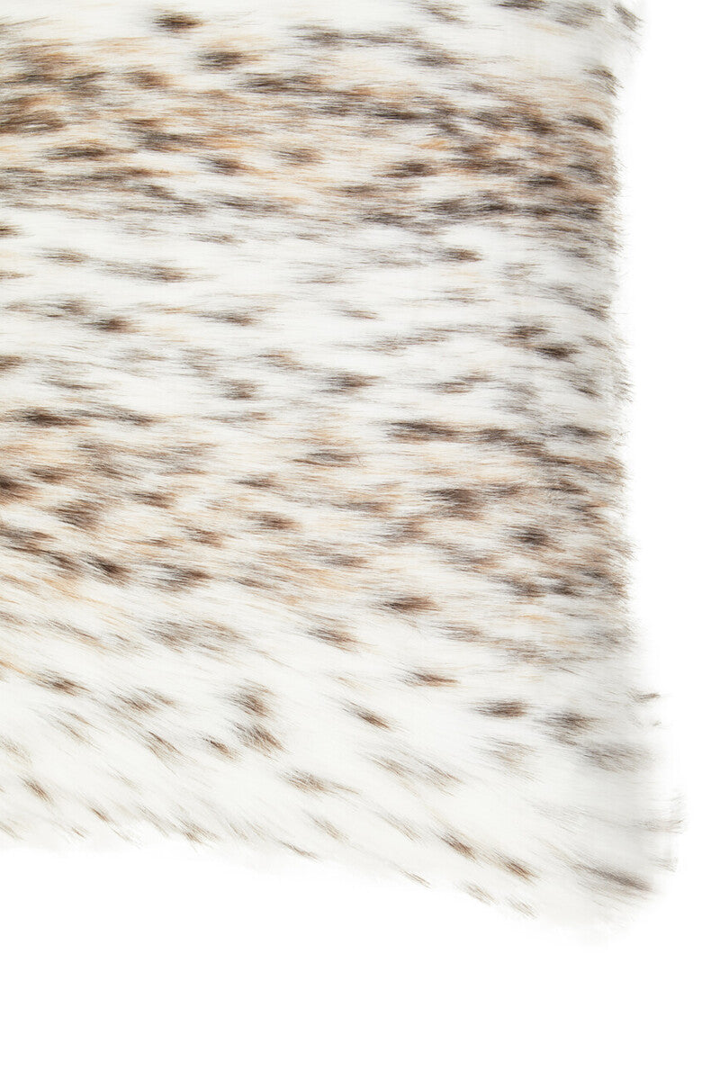 Animal Print Square Fur Cushion