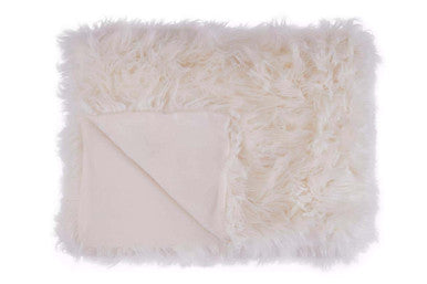 Cream Fur Throw Blanket