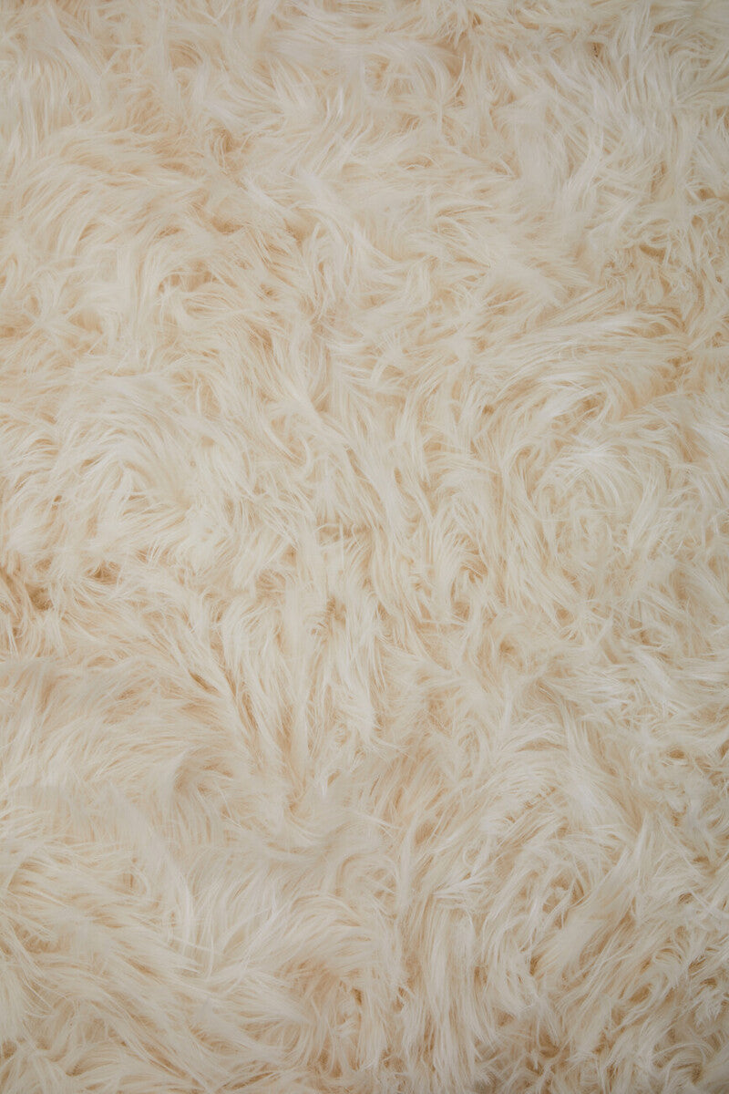 Cream Fur Throw Blanket