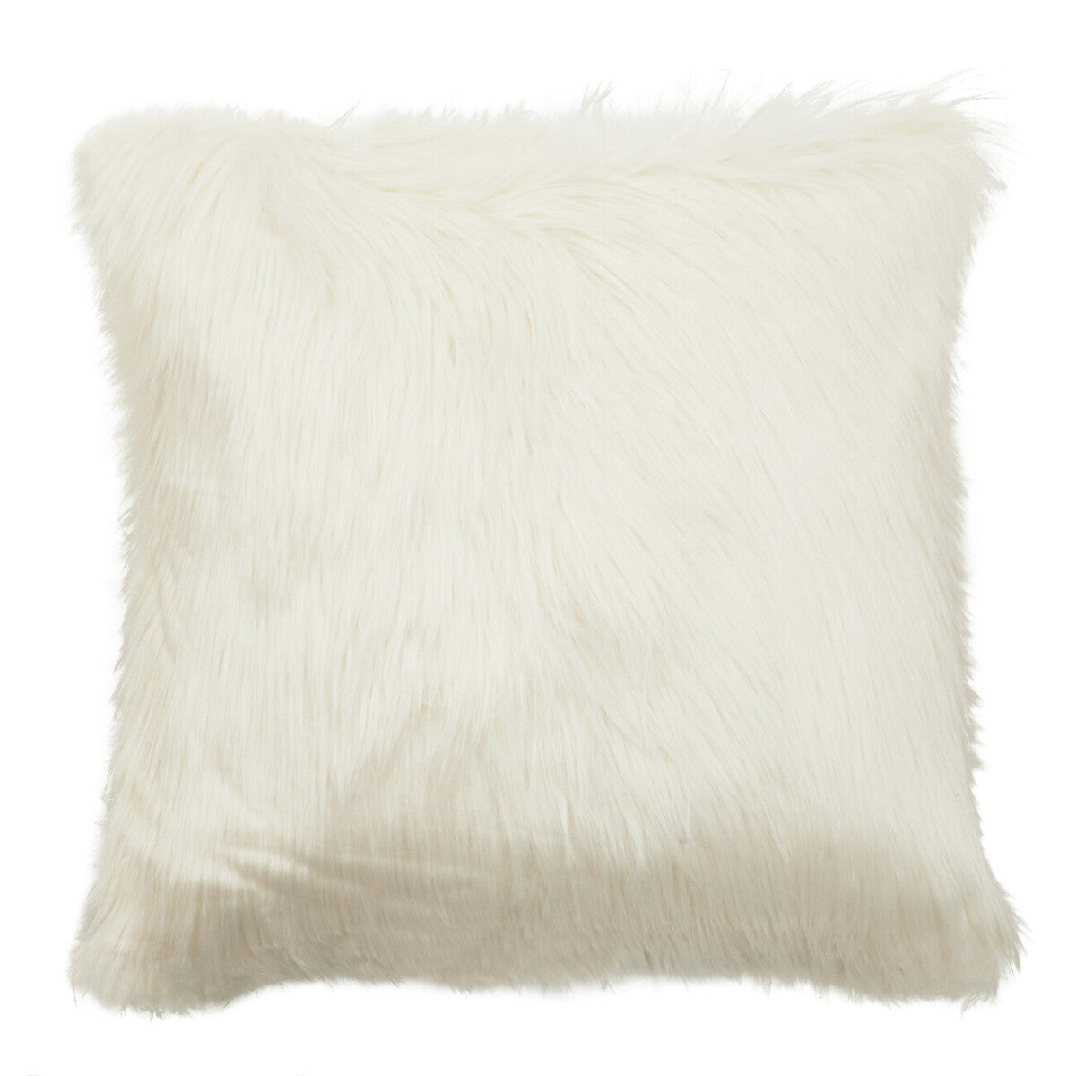 Cream Square Fur Cushion