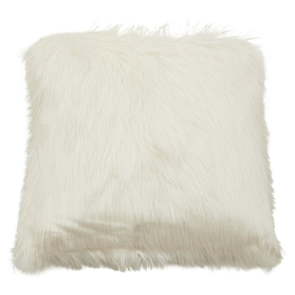 Cream Square Fur Cushion