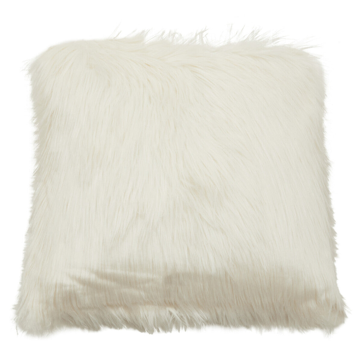 Cream Square Fur Cushion