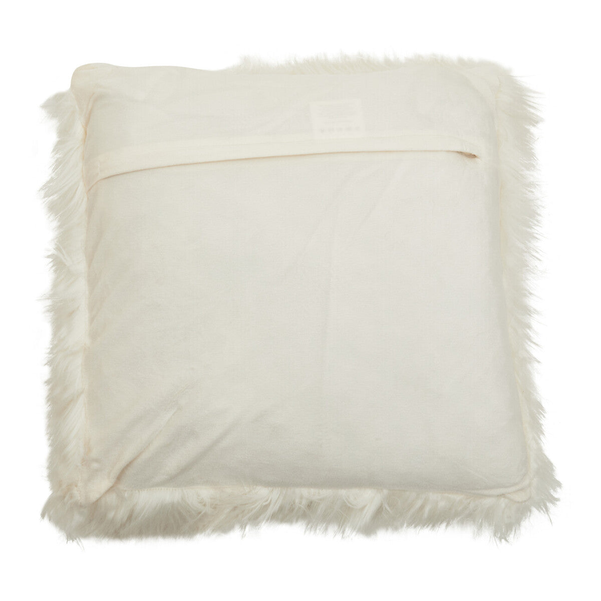 Cream Square Fur Cushion