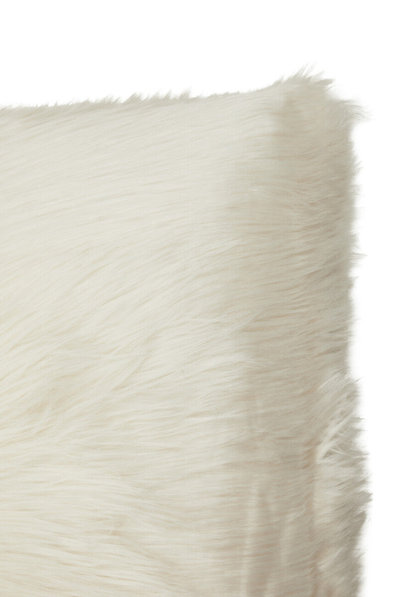 Cream Square Fur Cushion