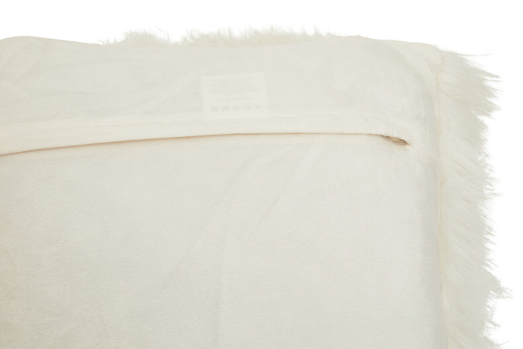 Cream Square Fur Cushion