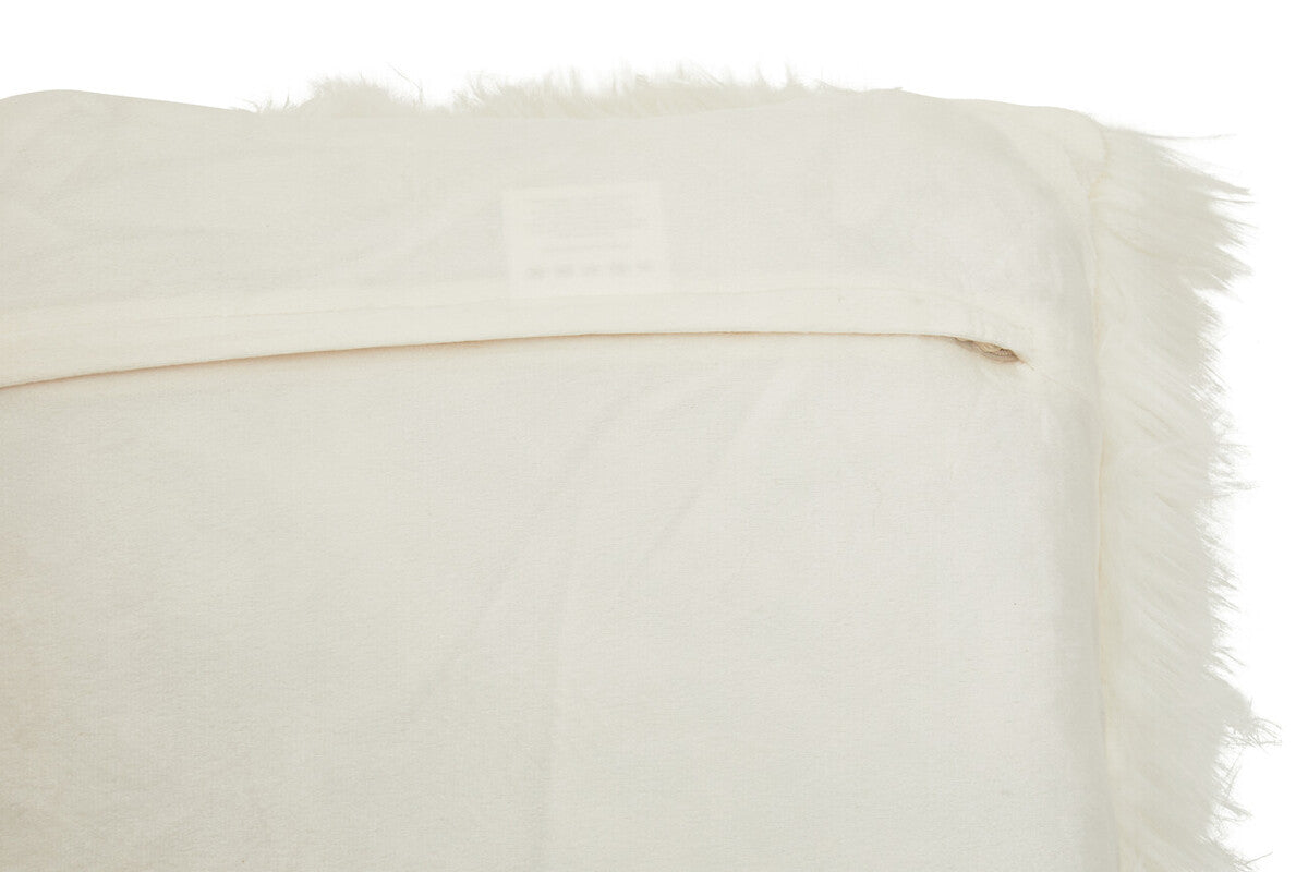 Cream Square Fur Cushion