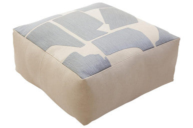 Natural and Grey Square Floor Cushion