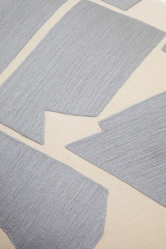 Natural and Grey Square Floor Cushion