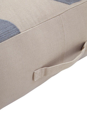 Natural and Grey Square Floor Cushion