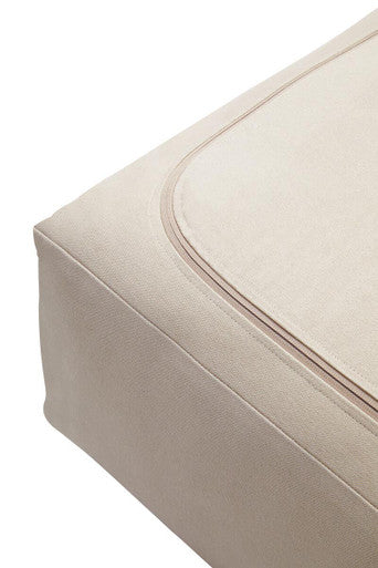 Natural and Grey Square Floor Cushion