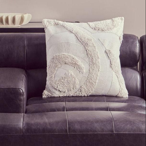 Cream Textured Cushion