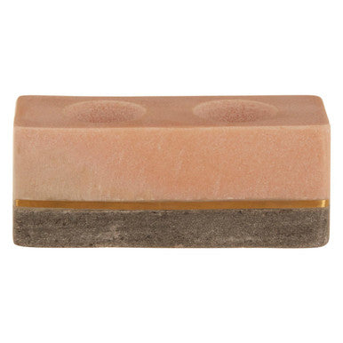 Kira Tealight Holder in Pink and Grey Marble