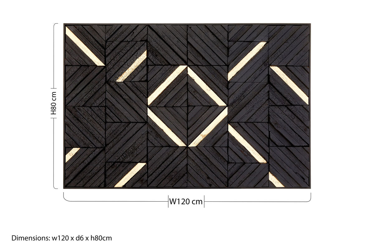 Black Wood Carving Wall Art