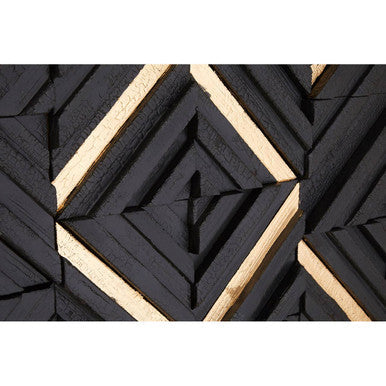 Black Wood Carving Wall Art