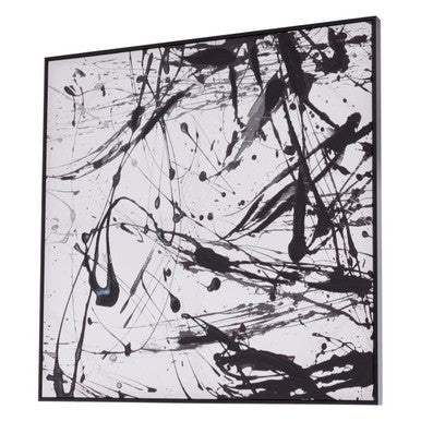 Black and White Abstract Wall Art Handmade