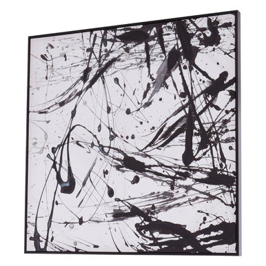 Black and White Abstract Wall Art Handmade