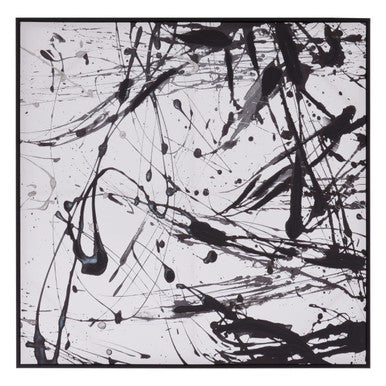 Black and White Abstract Wall Art Handmade