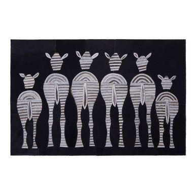 Leather Patchwork Zebra Wall Art