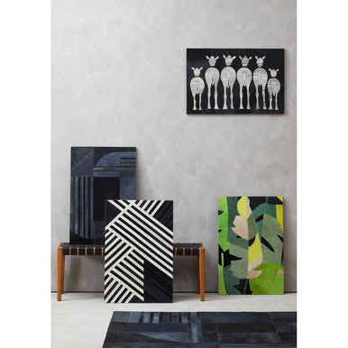 Leather Patchwork Zebra Wall Art