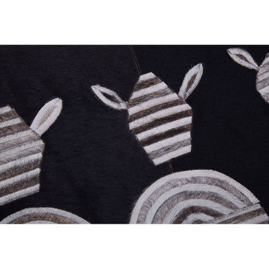 Leather Patchwork Zebra Wall Art