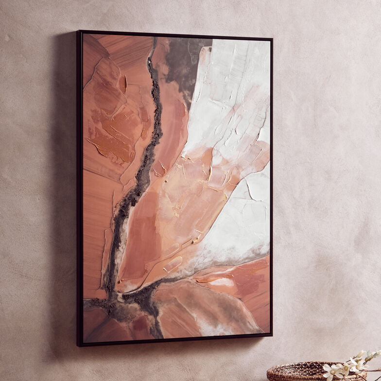 Multi Colour Abstract Textured Wall Art Set of Two