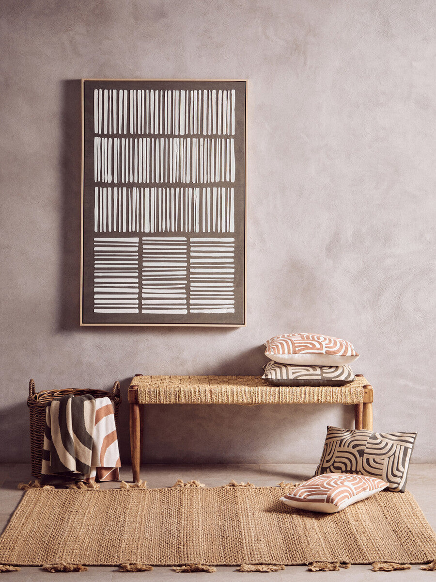 Green and Natural Textured Canvas Wall Art