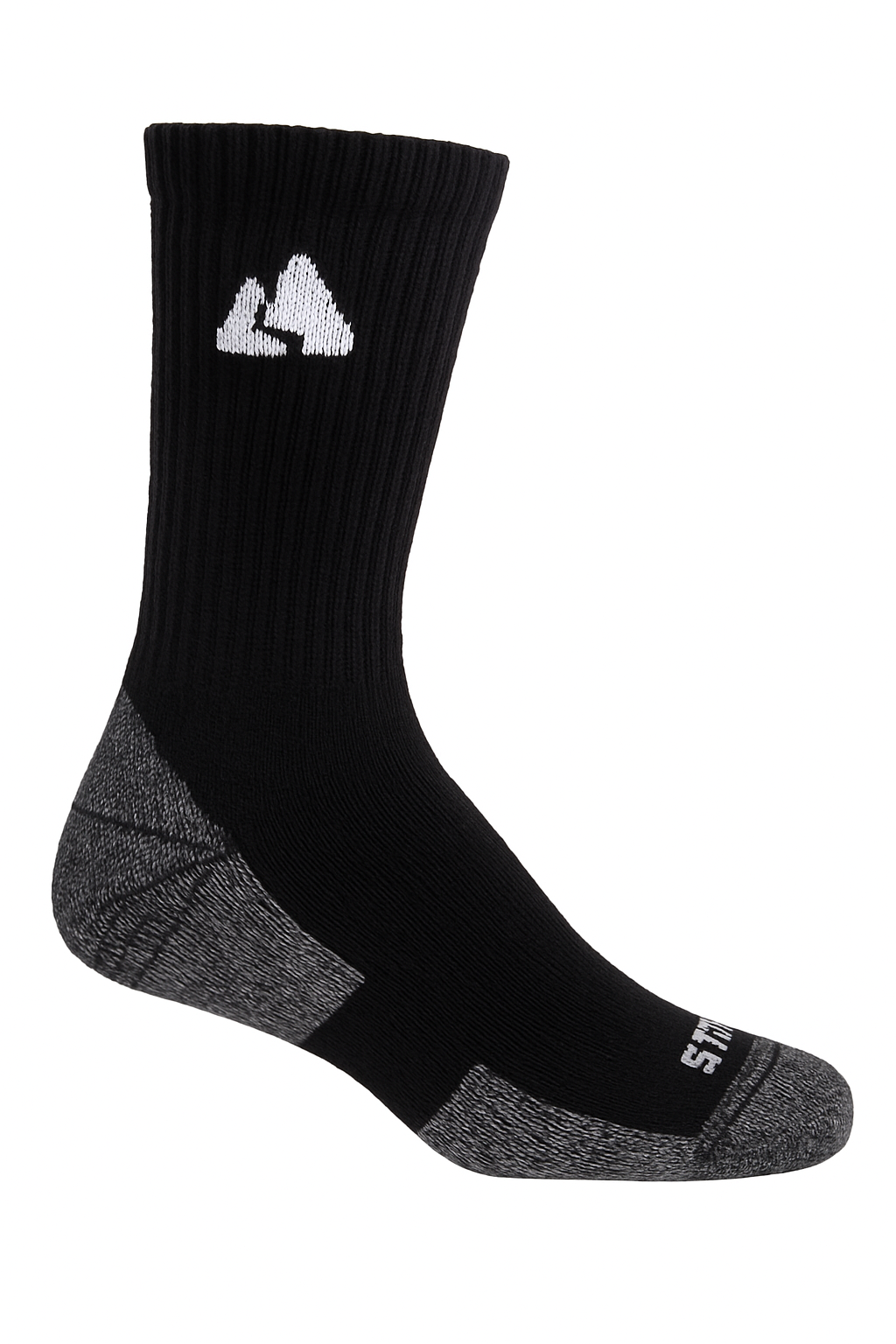 Black Merino Wool Hiking Socks for Winter Trekking