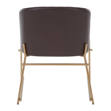 Brown Faux Leather Dining Chair