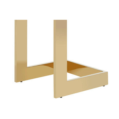 Gold and Black Console Table with Glass Top