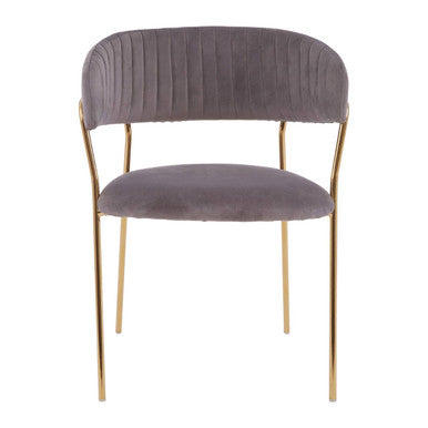 Mink Channel Gold Finish Dining Chair