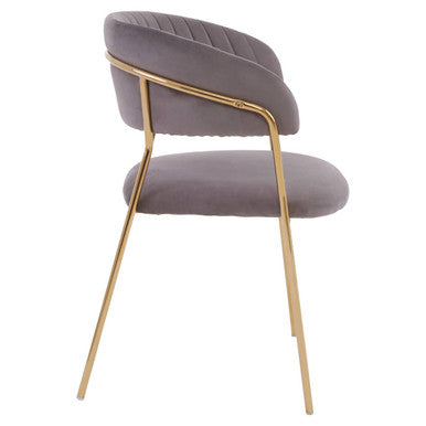 Mink Channel Gold Finish Dining Chair