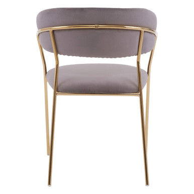 Mink Channel Gold Finish Dining Chair