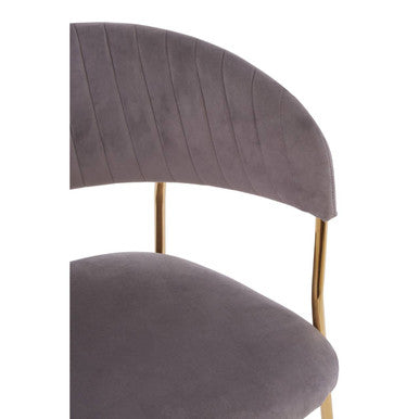 Mink Channel Gold Finish Dining Chair