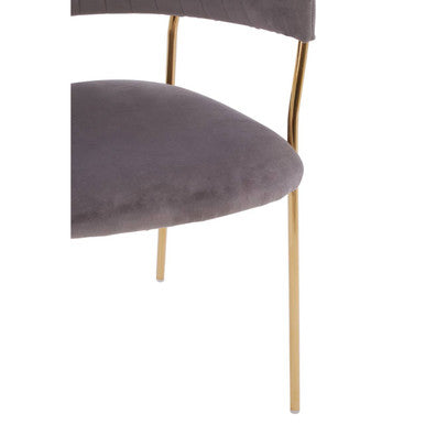 Mink Channel Gold Finish Dining Chair