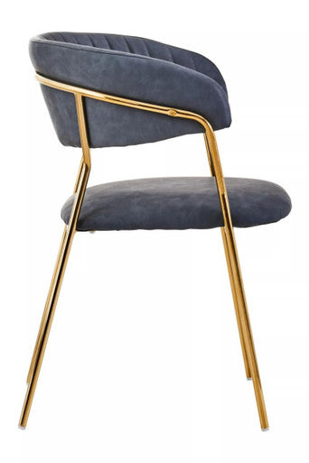 Dark Grey Faux Leather Dining Chair