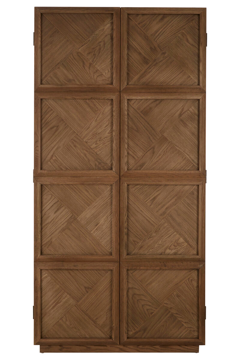 Natural Oak Wood Tall Cabinet