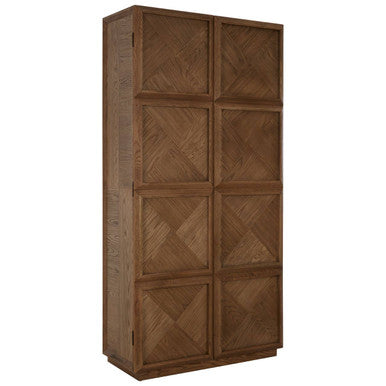 Natural Oak Wood Tall Cabinet
