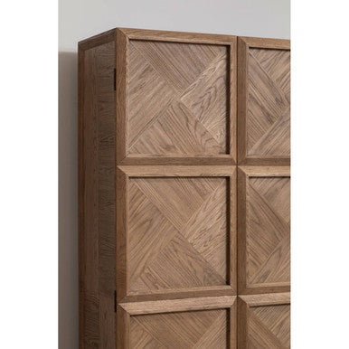 Natural Oak Wood Tall Cabinet