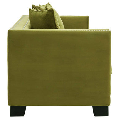 3 Seater Moss Velvet Sofa Sofia