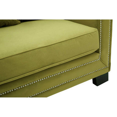 3 Seater Moss Velvet Sofa Sofia