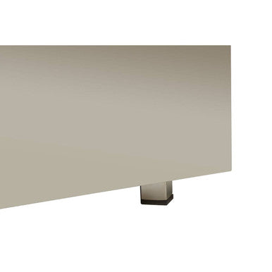 Black Tempered Glass Square Coffee Table with Chrome Frame