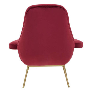 Wine Velvet Lounge Chair