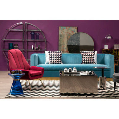 Wine Velvet Lounge Chair
