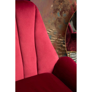 Wine Velvet Lounge Chair