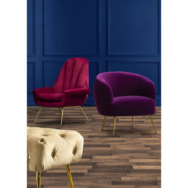 Wine Velvet Lounge Chair