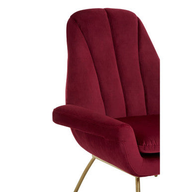 Wine Velvet Lounge Chair